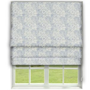 Morris Marigold China Blue/Ivory Roman Blind