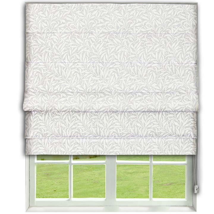 Morris Pure Willow Boughs Weave Lightish Grey Roman Blind