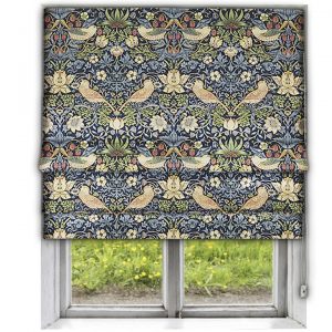 Morris Strawberry Thief Indigo/Mineral Roman Blind