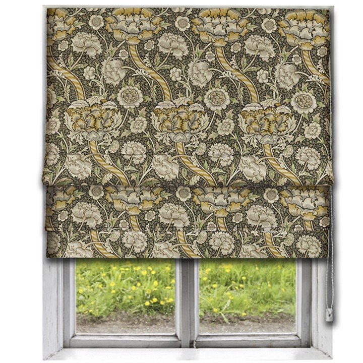 Morris Wandle Charcoal/Mustard Roman Blind