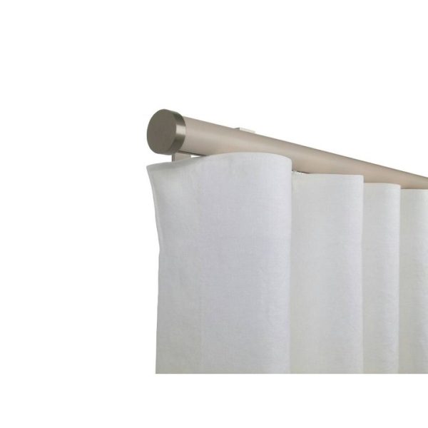 Kouvola 35 mm Wood Pole Set for 6 cm Wave Curtains Ivory