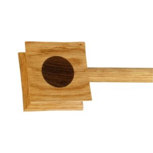 Zen 28mm Square Pagada Finial, Oak with Walnut insert