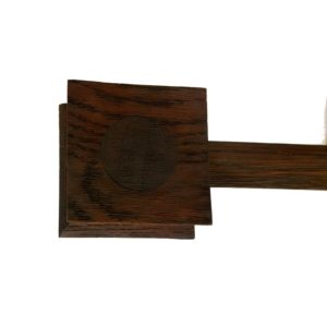 Zen 28mm Square Pagada Finial, Oak with Walnut insert