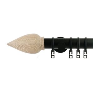 Zen 28 mm Bud Finial Steel Poles Set Single Bracket