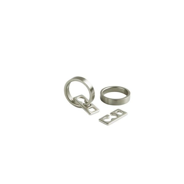 33/29mm Ring, with plastic inside, Steel, Satin Nickel