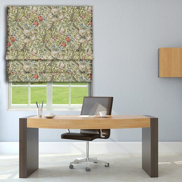 Morris Golden Lily Roman Blind