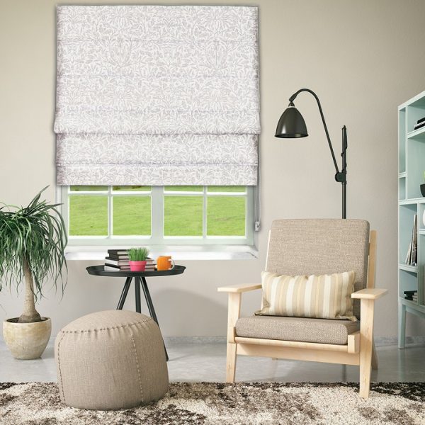 Morris Pure Acorn Dove Roman Blind