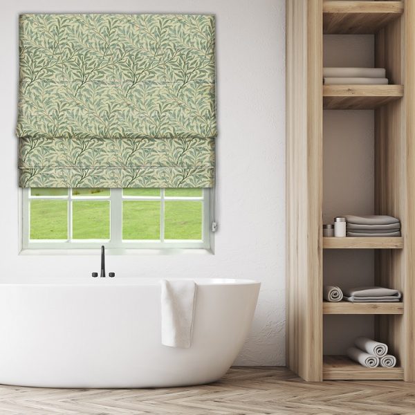 Morris Willow Boughs Cream/Pale Green Roman Blind