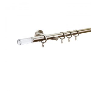 Oslo 20 mm Cylinder Brass Poles Set Double Bracket