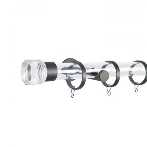 Oslo M83 30 mm Cylinder Acrylic Poles Set Single Bracket Gunmetal