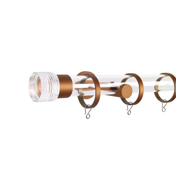 Oslo M83 30 mm Cylinder Acrylic Poles Set Single Bracket Rose Gold