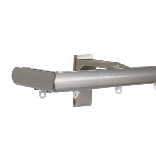 Helsinki M51 28 mm Aluminum Pole Set Single Bracket for 6 cm Wave Curtains Natural Patent no: 202015107126.4