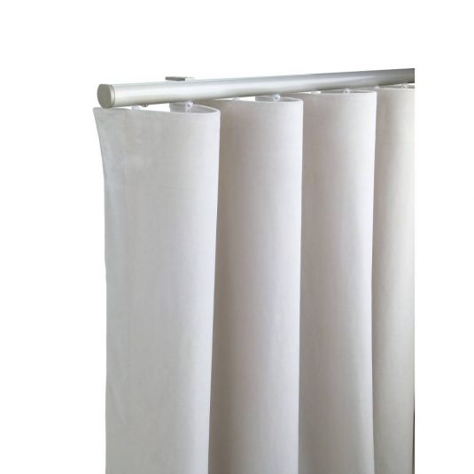 Helsinki M51 28 mm Aluminum Pole Set Ceiling Bracket for 6 cm Wave Curtains Natural Patent no: 202015107126.4