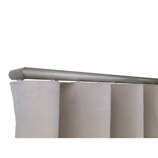 Helsinki M51 28 mm Aluminum Pole Set Single Bracket for 6 cm Wave Curtains Natural Patent no: 202015107126.4