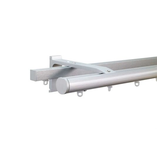 Helsinki M51 28 mm Aluminum Pole Set Double Bracket for 6 cm Wave Curtains Natural Patent no: 202015107126.4