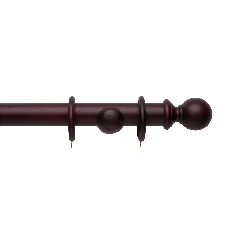 Vintage 50 mm Pole Set Ball Mahogany