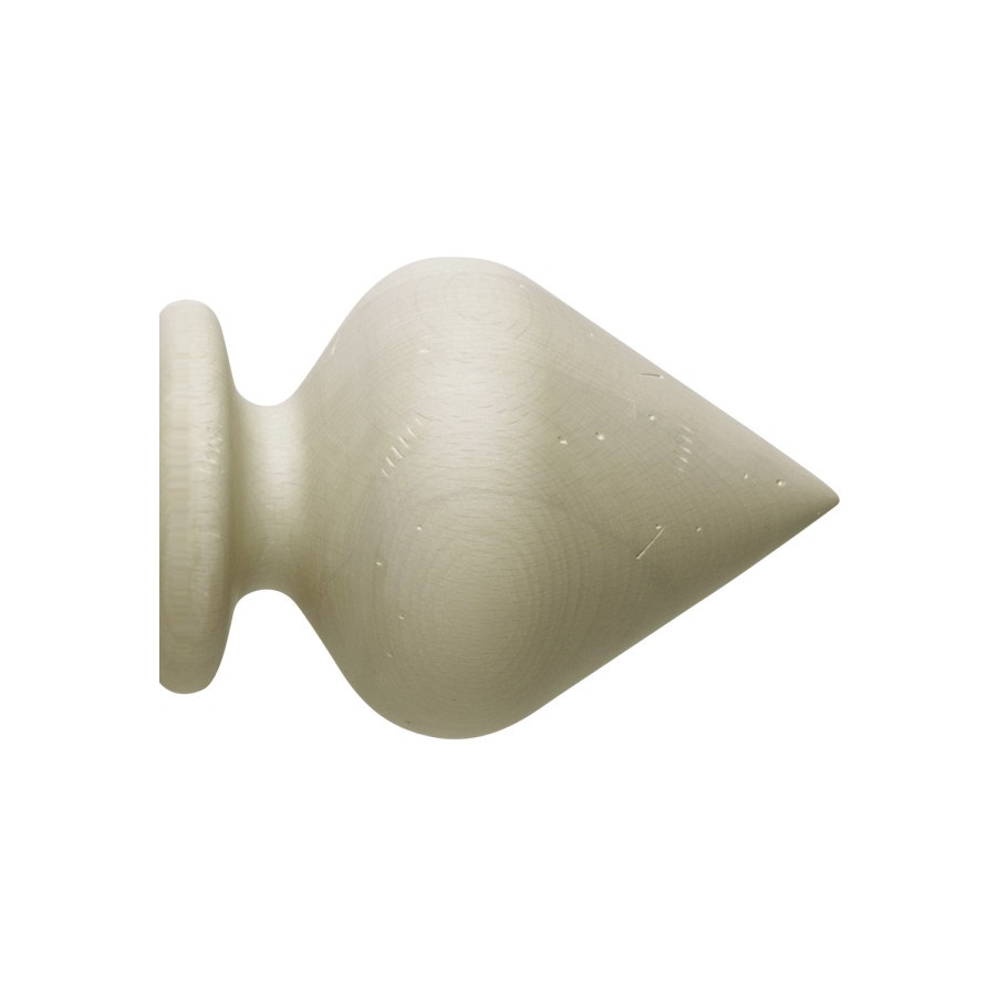 Vintage 50 mm Finial Peardrop Loose Ivory Wash