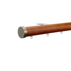 Provence M71 35 mm Wood Pole Set for 8 cm Wave Curtains Medium Oak