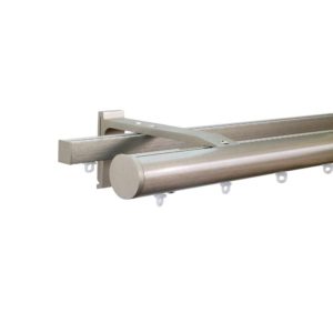 Helsinki M51 35 mm Aluminum Pole for Set Double Bracket for 6 cm Wave Curtains Champagne