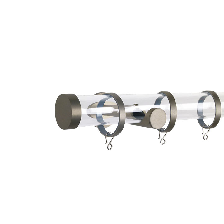 Verona M84 35 mm Acrylic Poles Set Single Bracket Champagne